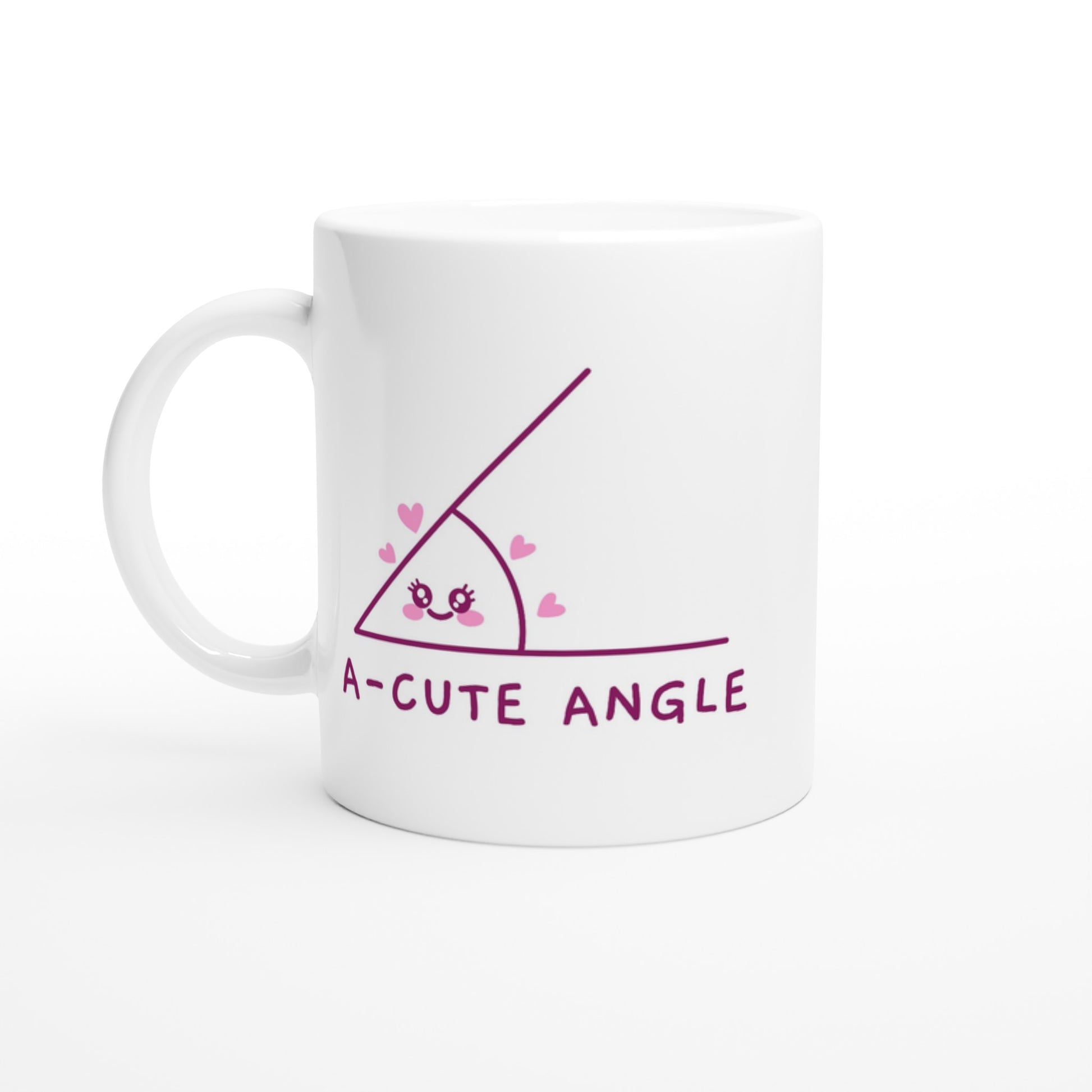 A-Cute Angle - White 11oz Ceramic Mug Default Title White 11oz Mug Globally Fulfilled Maths