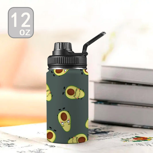 Avocado Characters - Kids Water Bottle with Chug Lid (12 oz) Kids Water Bottle with Chug Lid Printed Offshore