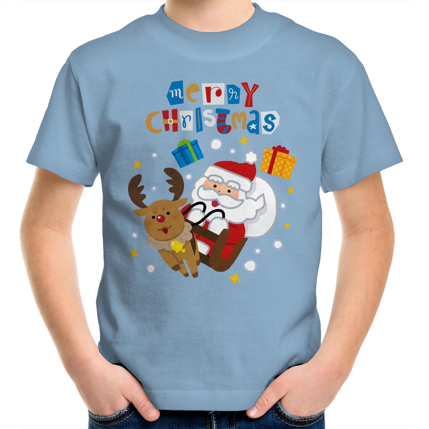 Santa Merry Christmas - Kids Youth T-Shirt