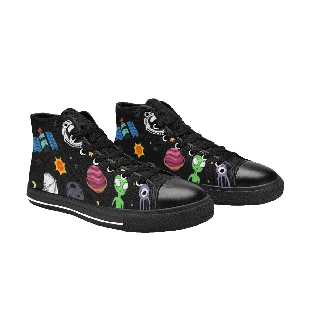 Kids Space - Kids High Top Canvas Shoes Kids High Top Canvas Shoes Printed Offshore Space