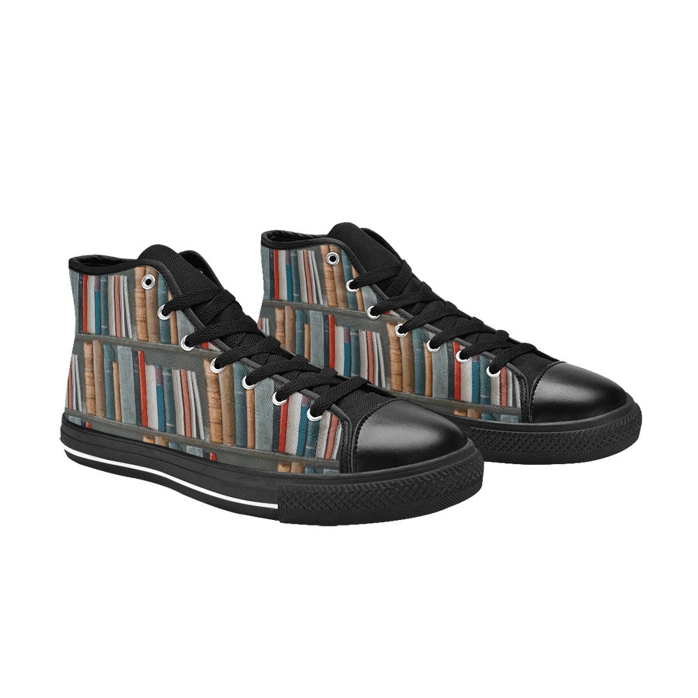 Books - Men's High Top Canvas Shoes