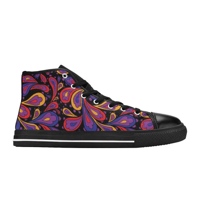 Paisley Swirl - Women's High Top Canvas Shoes