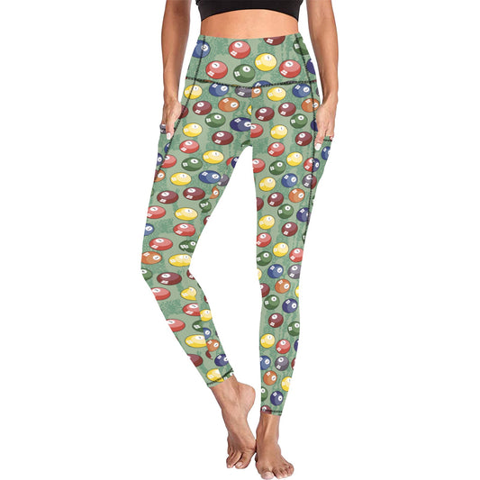 Pool Balls - Women's Leggings with Pockets