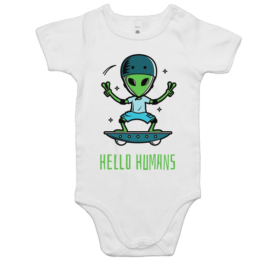 Hello Humans, Alien - Baby Bodysuit