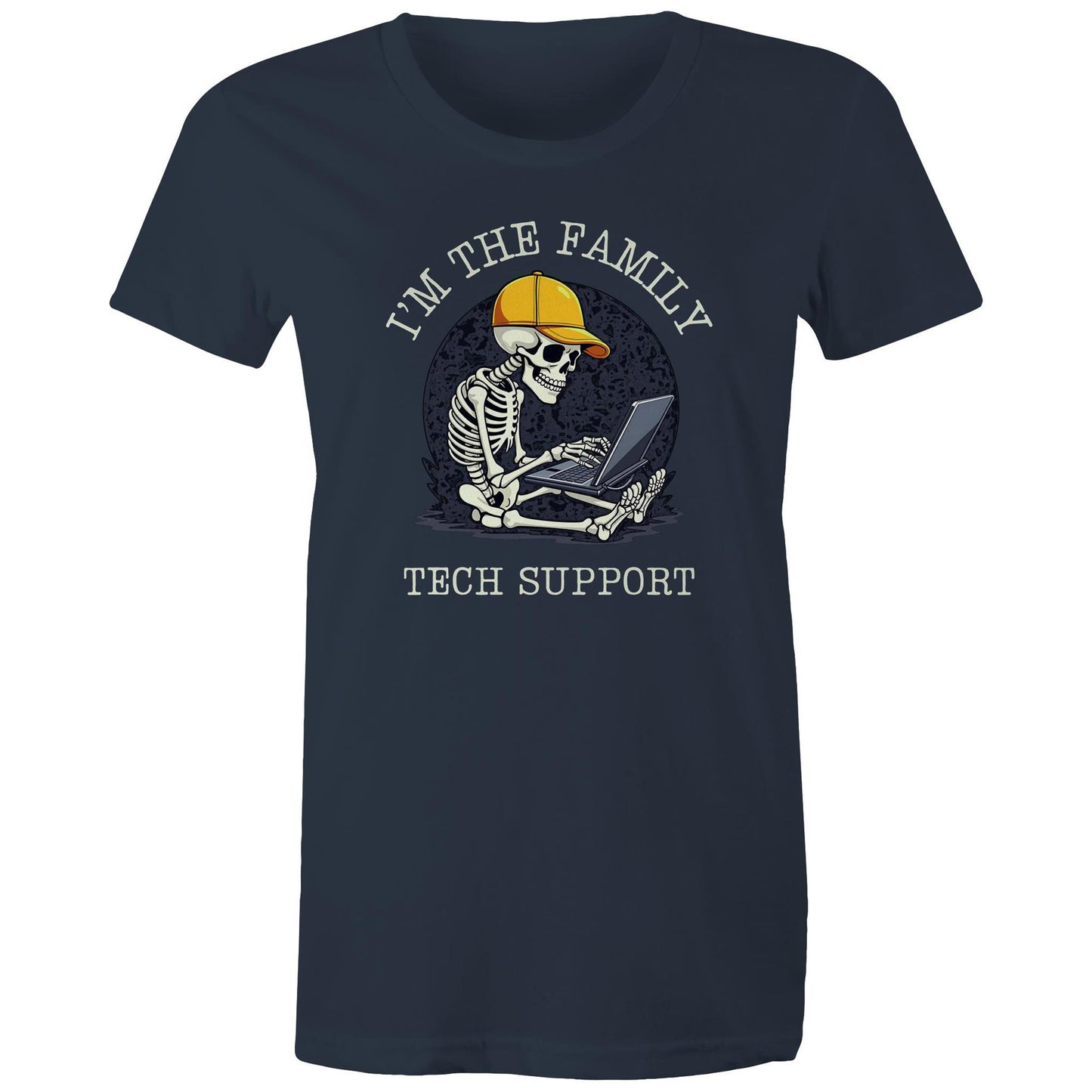 I'm The Family Tech Support - Womens T-shirt Navy Womens T-shirt Printed In Australia Tech