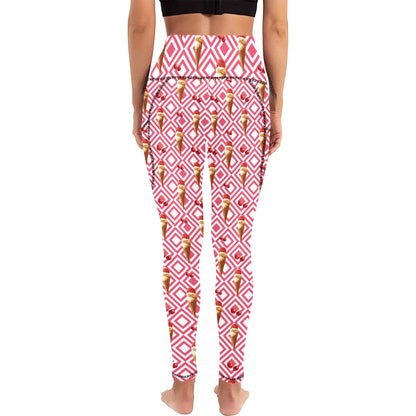 Cherry Ice-cream - Women's Leggings with Pockets