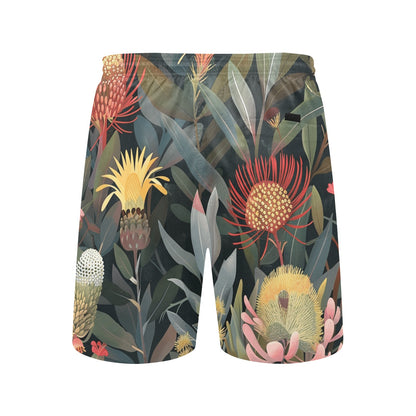 Australian Native Flowers - Men's Mid-Length Beach Shorts