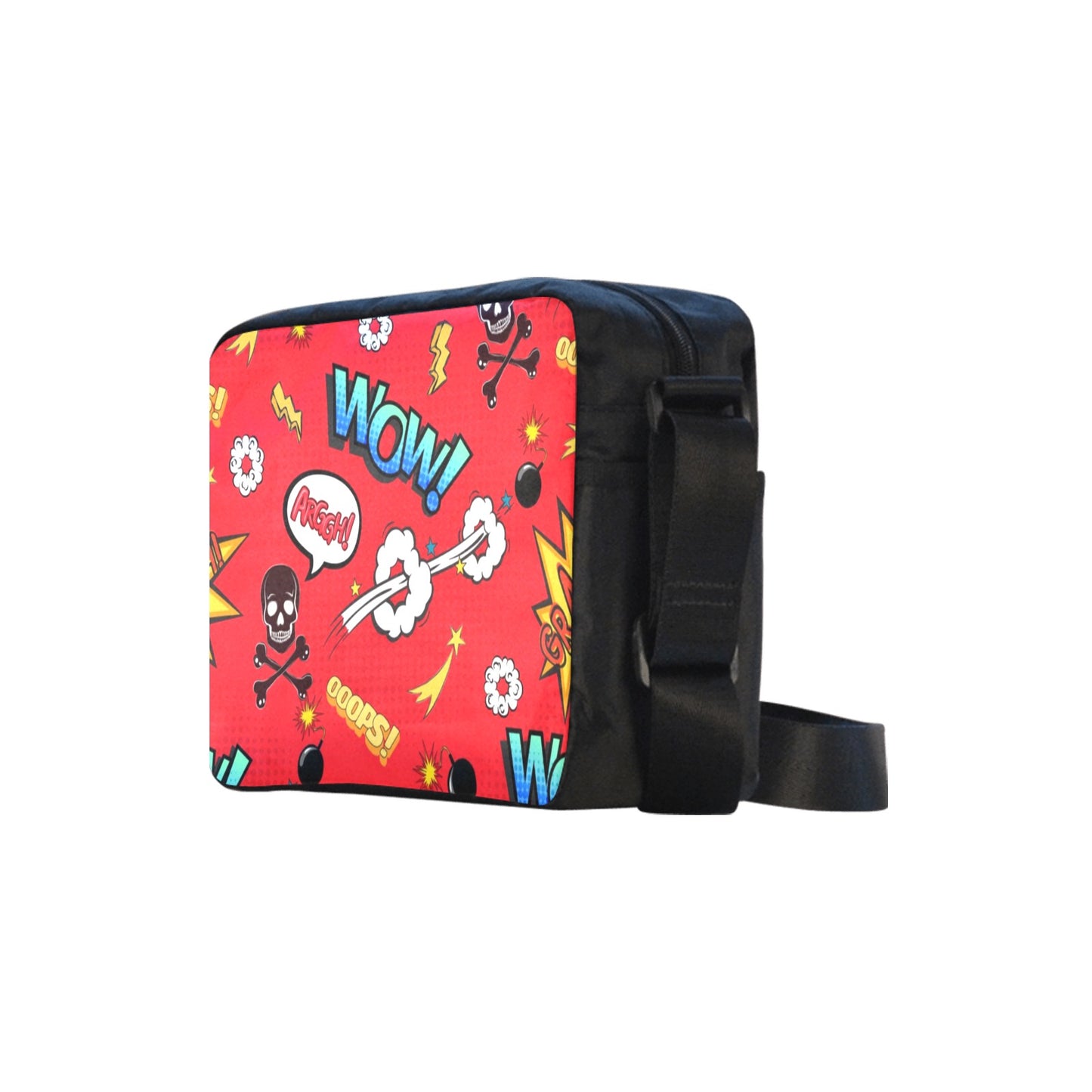 Comic Book Red - Classic Cross-body Nylon Bag