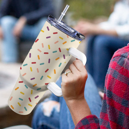 Sprinkles - 40oz Tumbler with White Handle