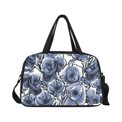 Blue And White Floral - Gym Bag / Overnight Bag Gym Bag / Overnight Bag Printed Offshore