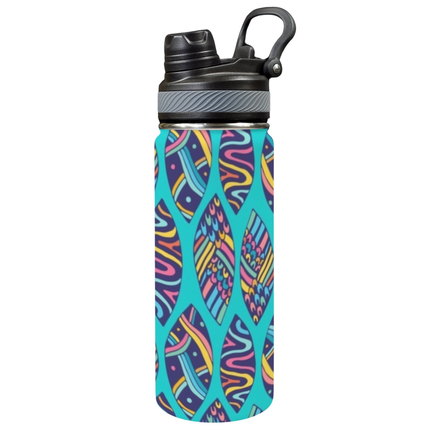 Surfboards - Insulated Water Bottle with Dual-Use Lid (18oz) Insulated Water Bottle with Dual-Use Lid (18oz) Printed Offshore