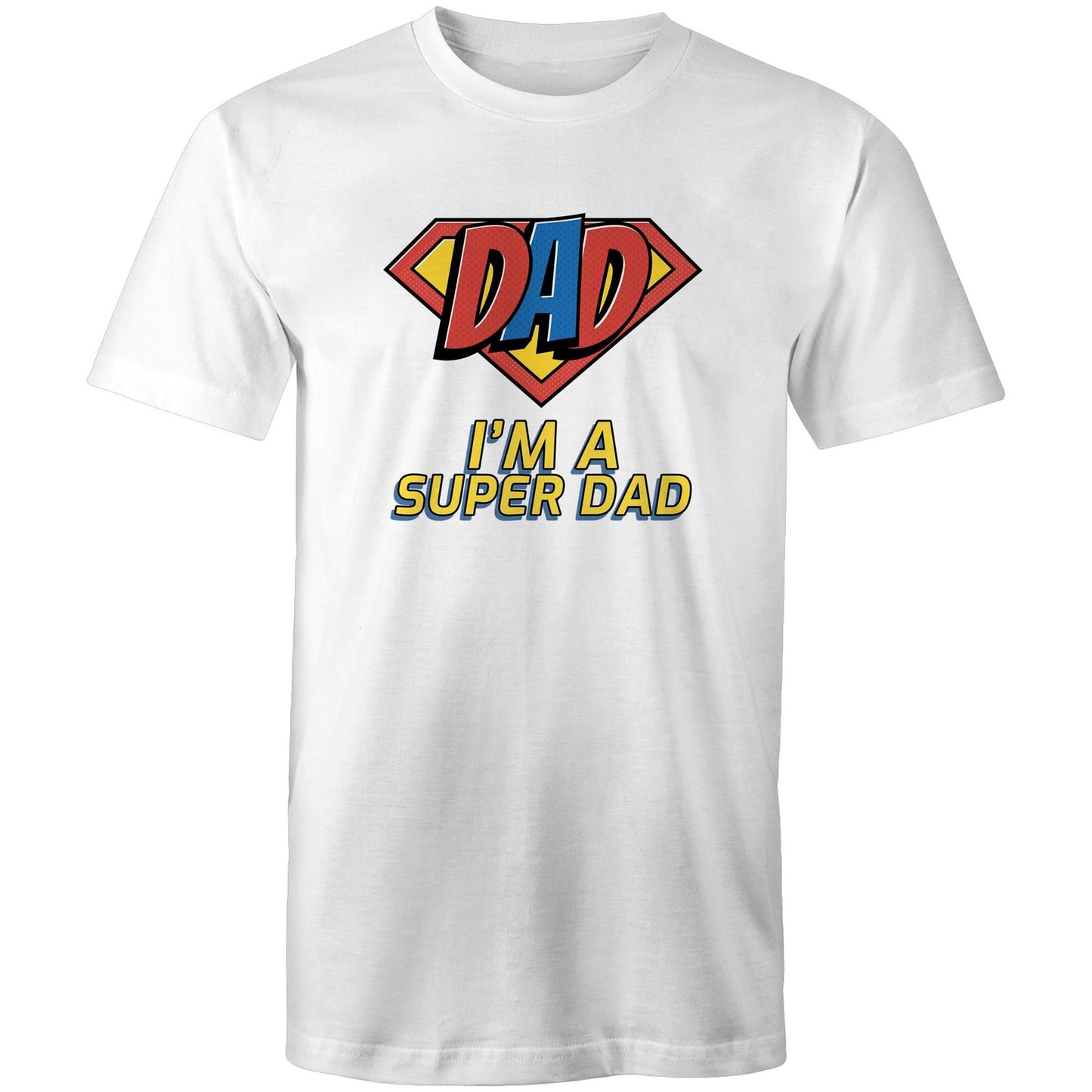 I'm A Super Dad - Mens T-Shirt White Mens T-shirt Dad Printed In Australia