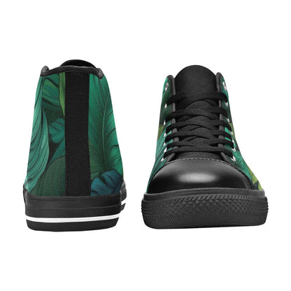 Tropical Leaves - Men's High Top Canvas Shoes