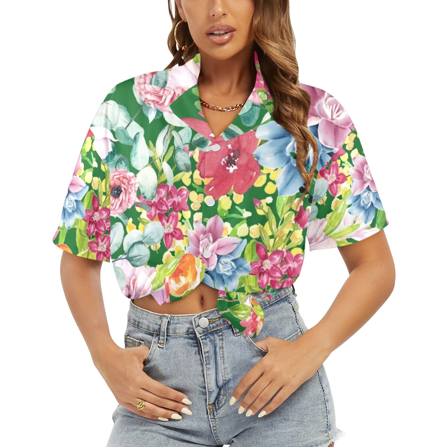 Bright Floral - Womens Hawaiian Shirt