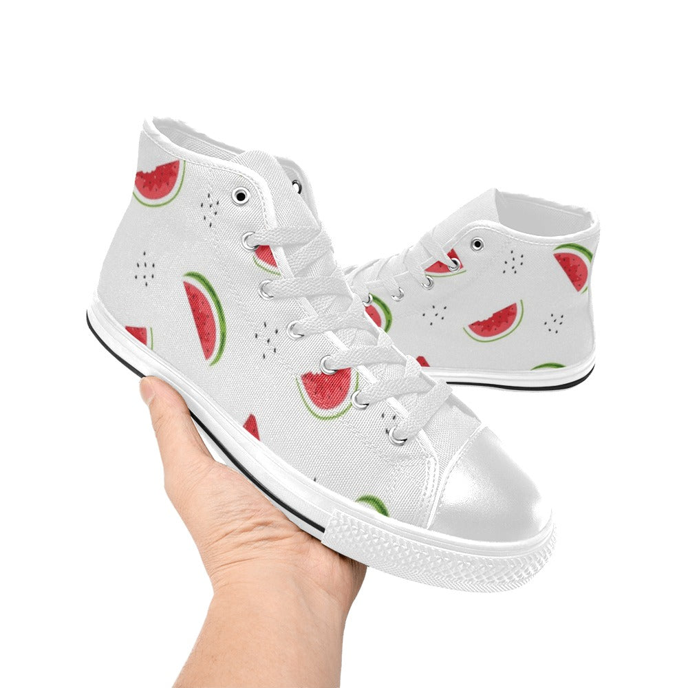 Watermelon - Women's High Top Canvas Shoes