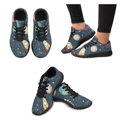 Rocket and Planets In Space - Kids Sneakers