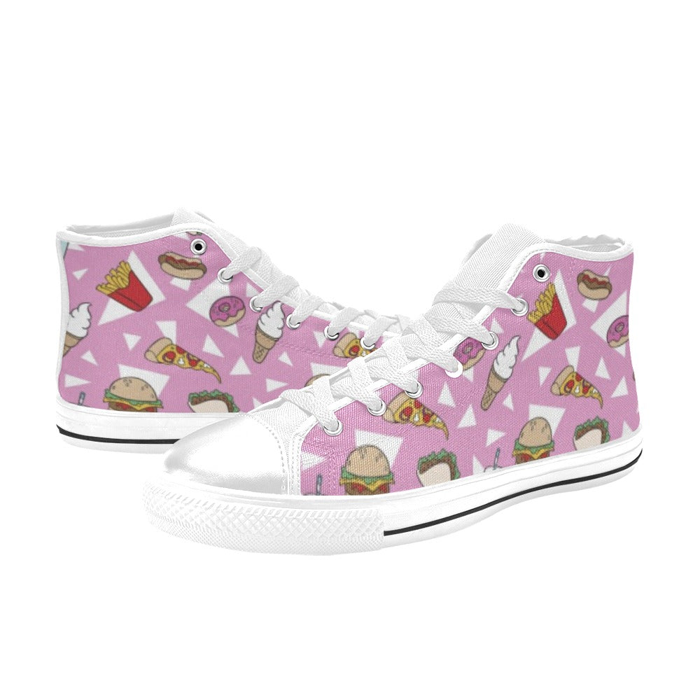 Fast Food - Kids High Top Canvas Shoes Kids High Top Canvas Shoes Food Printed Offshore