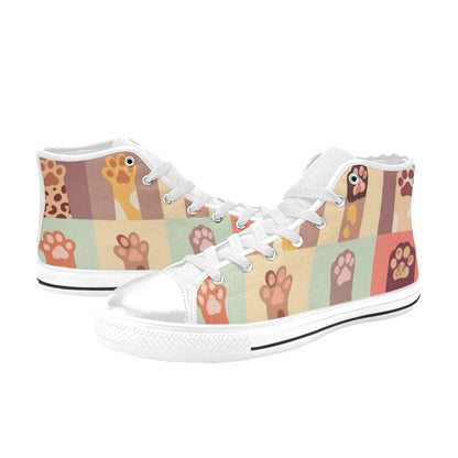 Cat Paws - Women's High Top Canvas Shoes