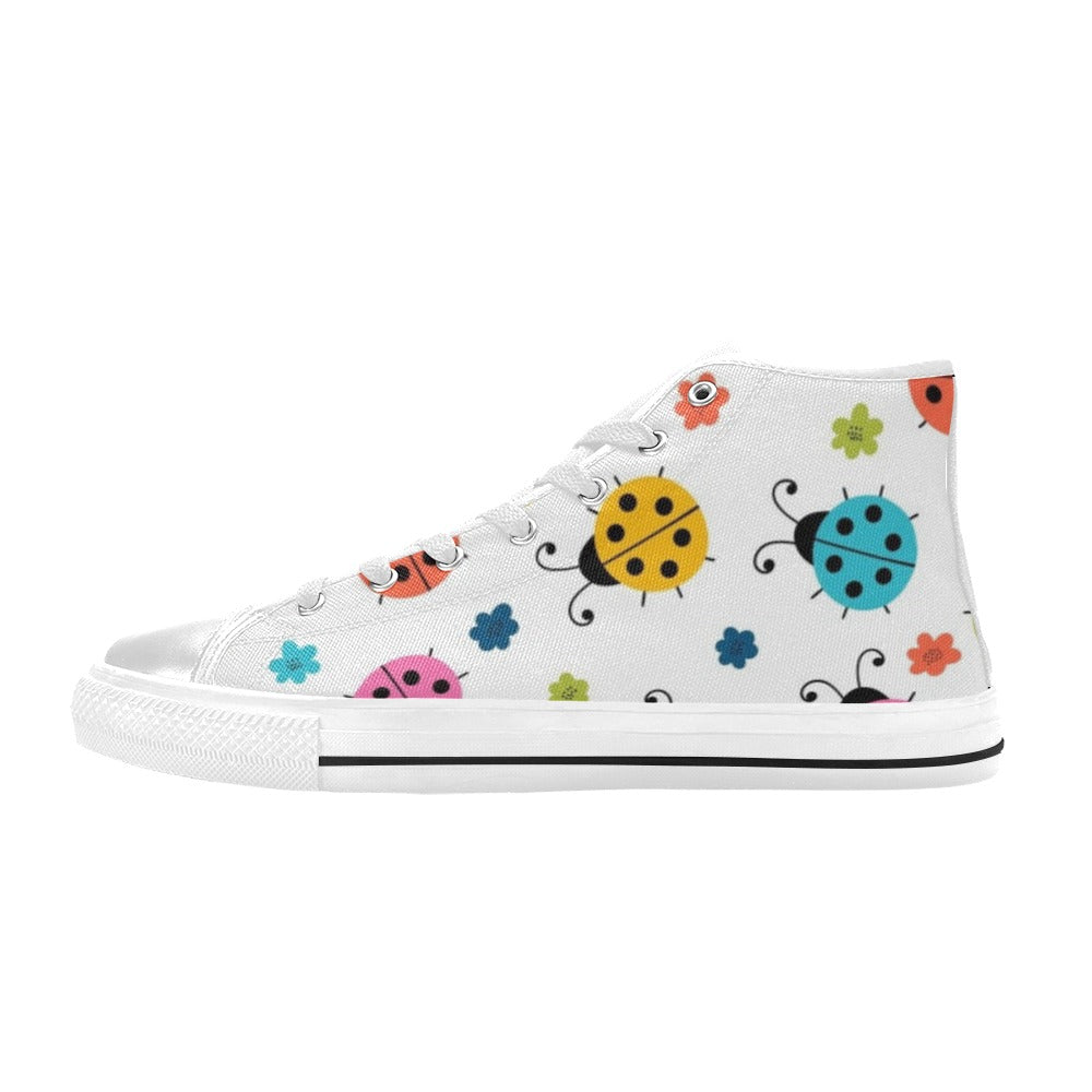 Ladybugs - Kids' High Top Canvas Shoes