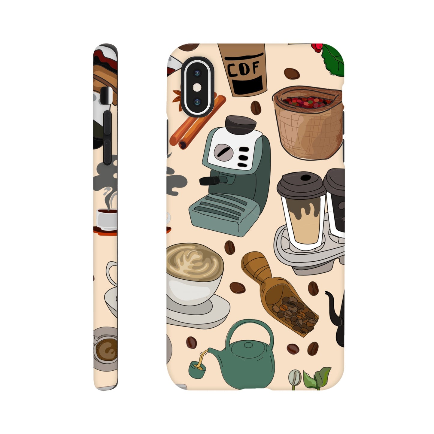 All The Coffee - Phone Tough Case iPhone XS Max Phone Case Coffee Globally Fulfilled