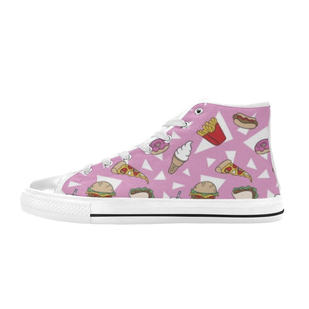 Fast Food - Kids High Top Canvas Shoes Kids High Top Canvas Shoes Food Printed Offshore