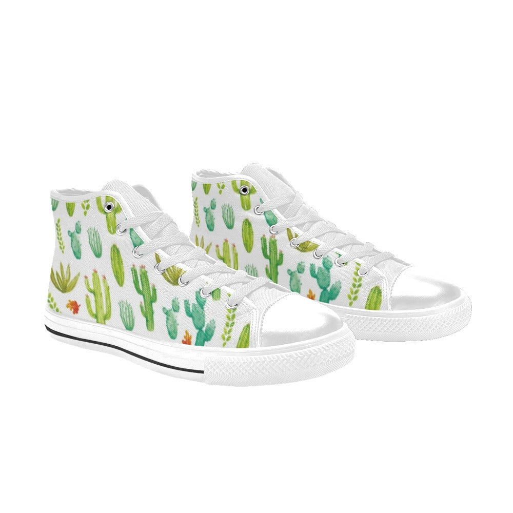 Cactus - Women's High Top Canvas Shoes