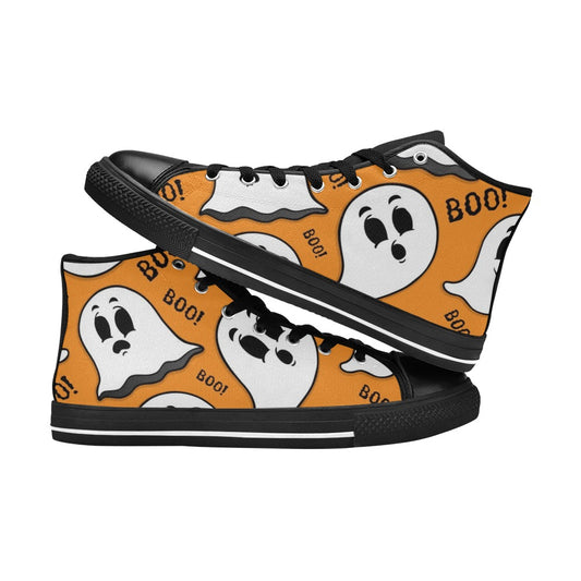 Ghost Boo - Women's High Top Canvas Shoes