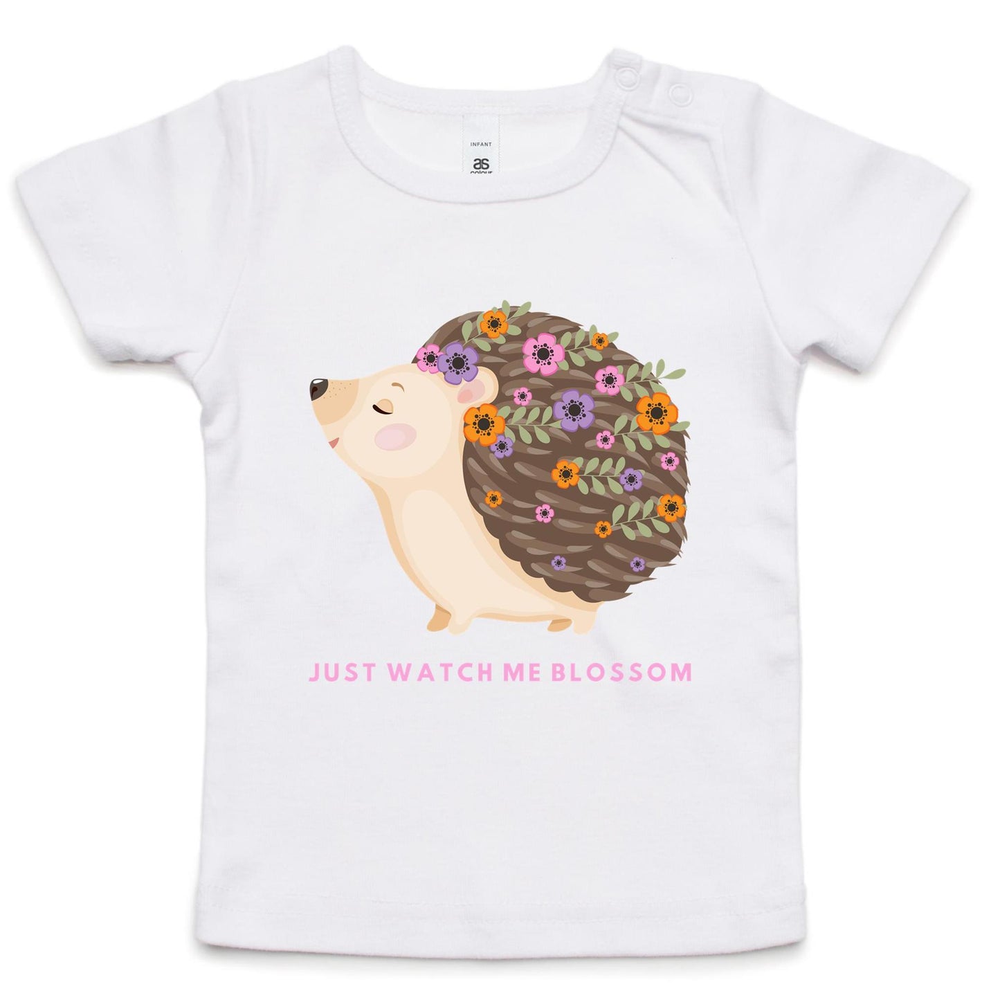 Flower Hedgehog, Just Watch Me Blossom - Baby T-shirt