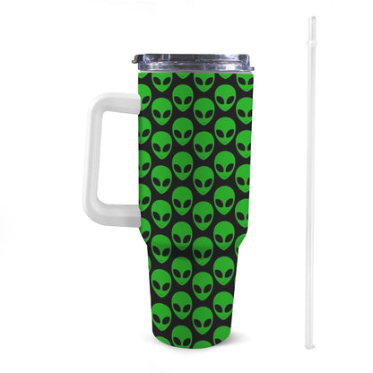 Aliens - 40oz Tumbler with White Handle