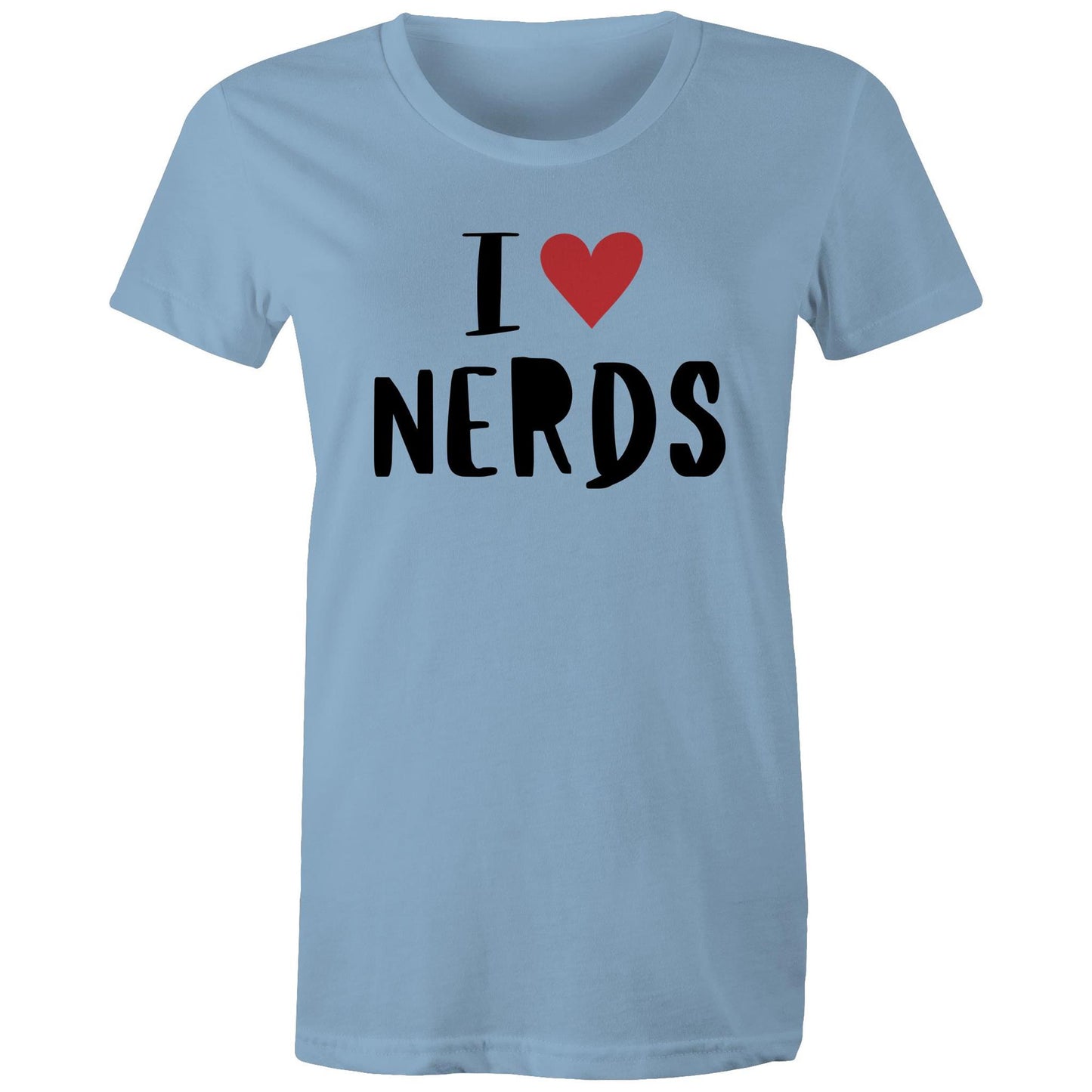 I Love Nerds, Heart - Womens T-shirt