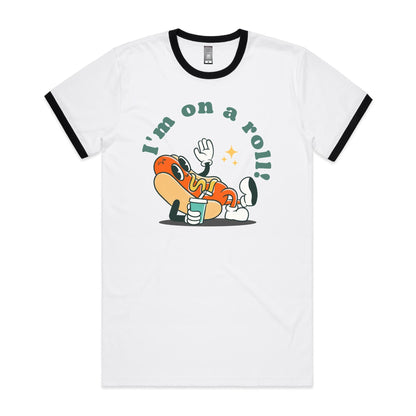 Hotdog, I'm On A Roll - Staple Ringer Tee