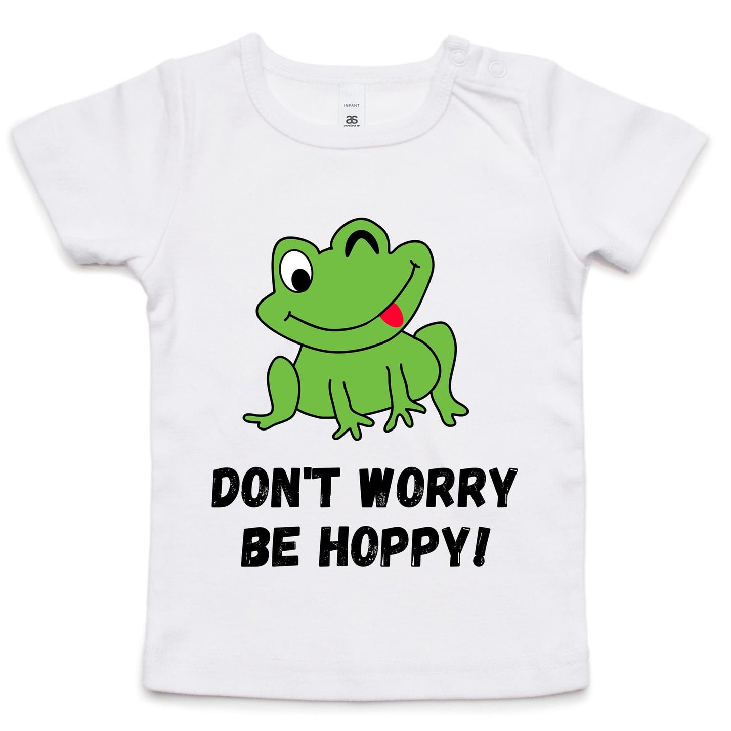 Don't Worry Be Hoppy, Frog - Baby T-shirt