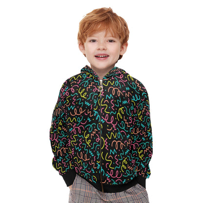 Squiggle Time - Junior Boys Zip Up Hoodie