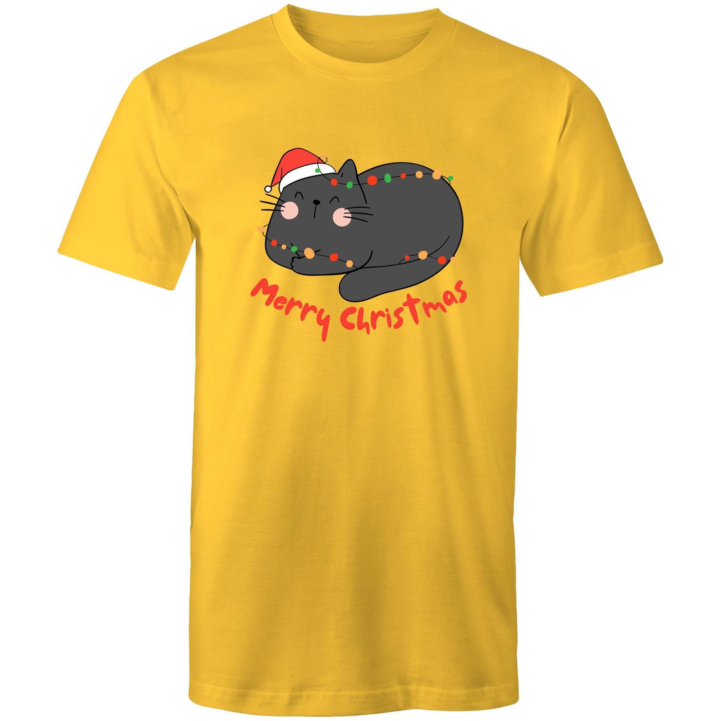 Merry Christmas Cat - Mens T-Shirt