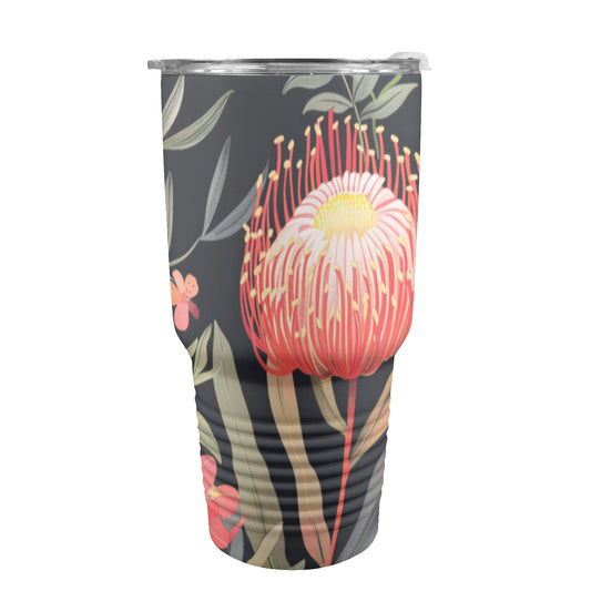 Australian Waratah Flower - 30oz Insulated Stainless Steel Mobile Tumbler