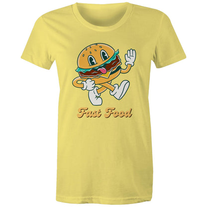 Fast Food, Hamburger - Womens T-shirt