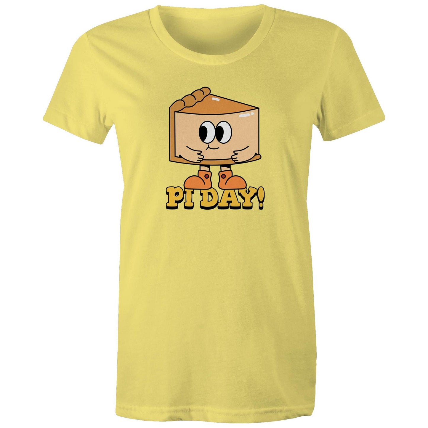 Pi Day - Womens T-shirt Yellow Womens T-shirt Maths Printed In Australia