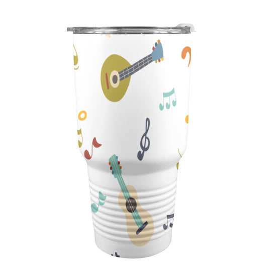 Guitar Music - 30oz Insulated Stainless Steel Mobile Tumbler