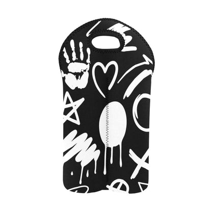 Bold Graffiti - 2-Bottle Neoprene Wine Bag 2 Bottle Wine Bag Printed Offshore