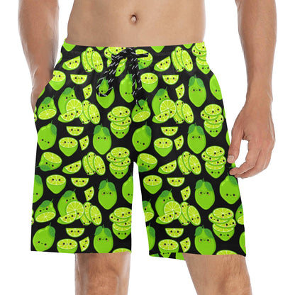 Cute Limes - Men's Mid-Length Beach Shorts