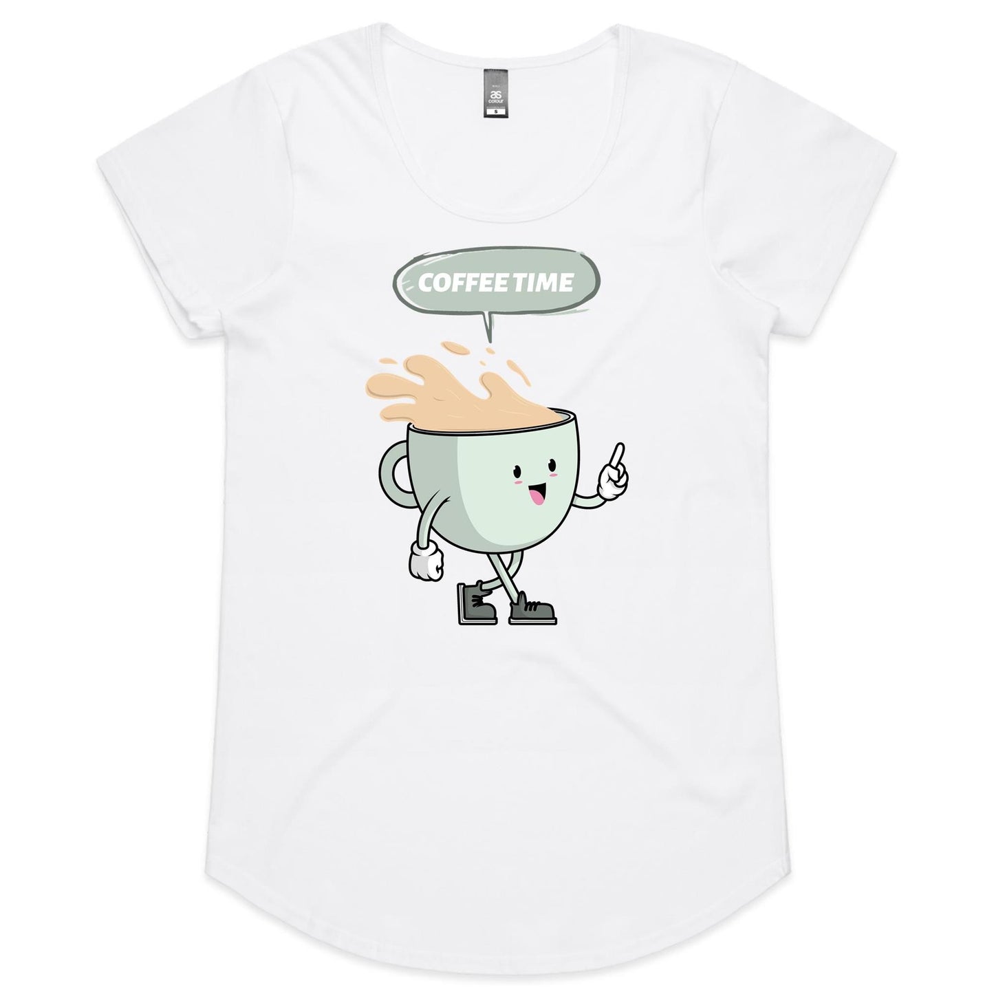 Coffee Time - Womens Scoop Neck T-Shirt