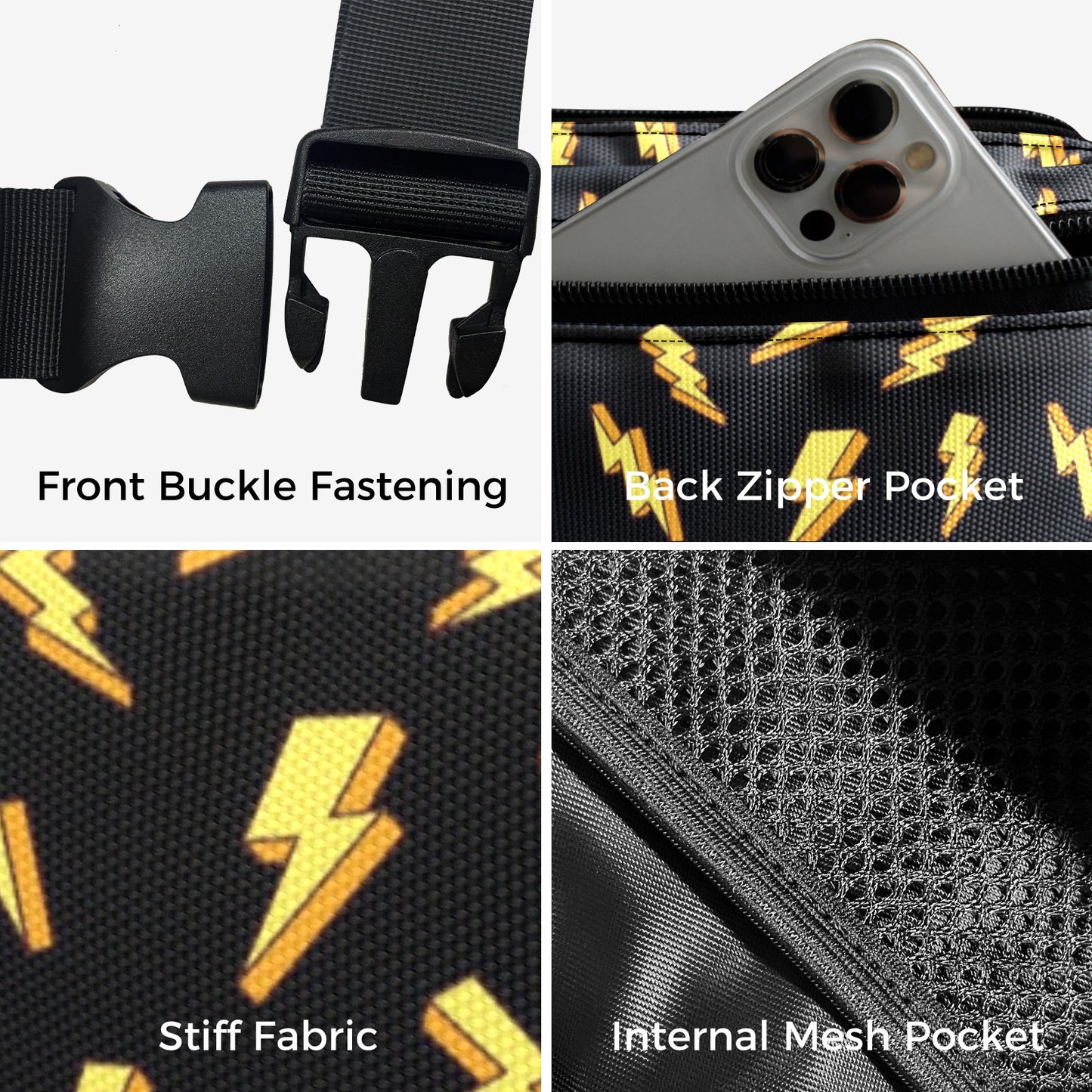 Lightning Bolts - Belt Bag