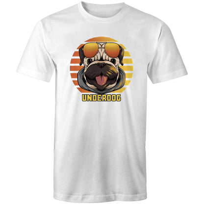 Underdog - Mens T-Shirt White Mens T-shirt animal Printed In Australia