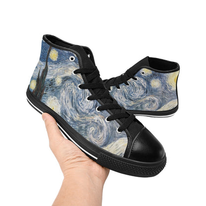 Starry Night - Men's High Top Canvas Shoes