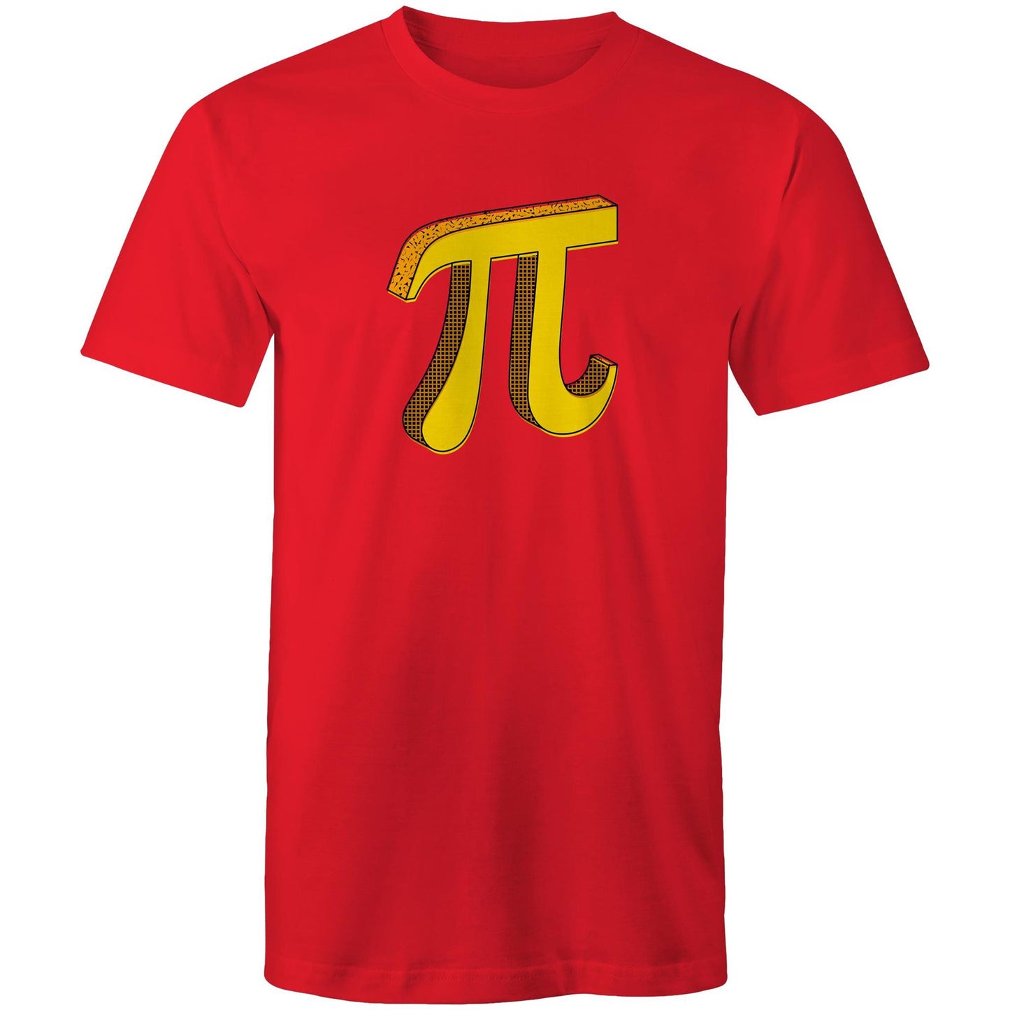 Pi - Mens T-Shirt Red Mens T-shirt Printed In Australia Science