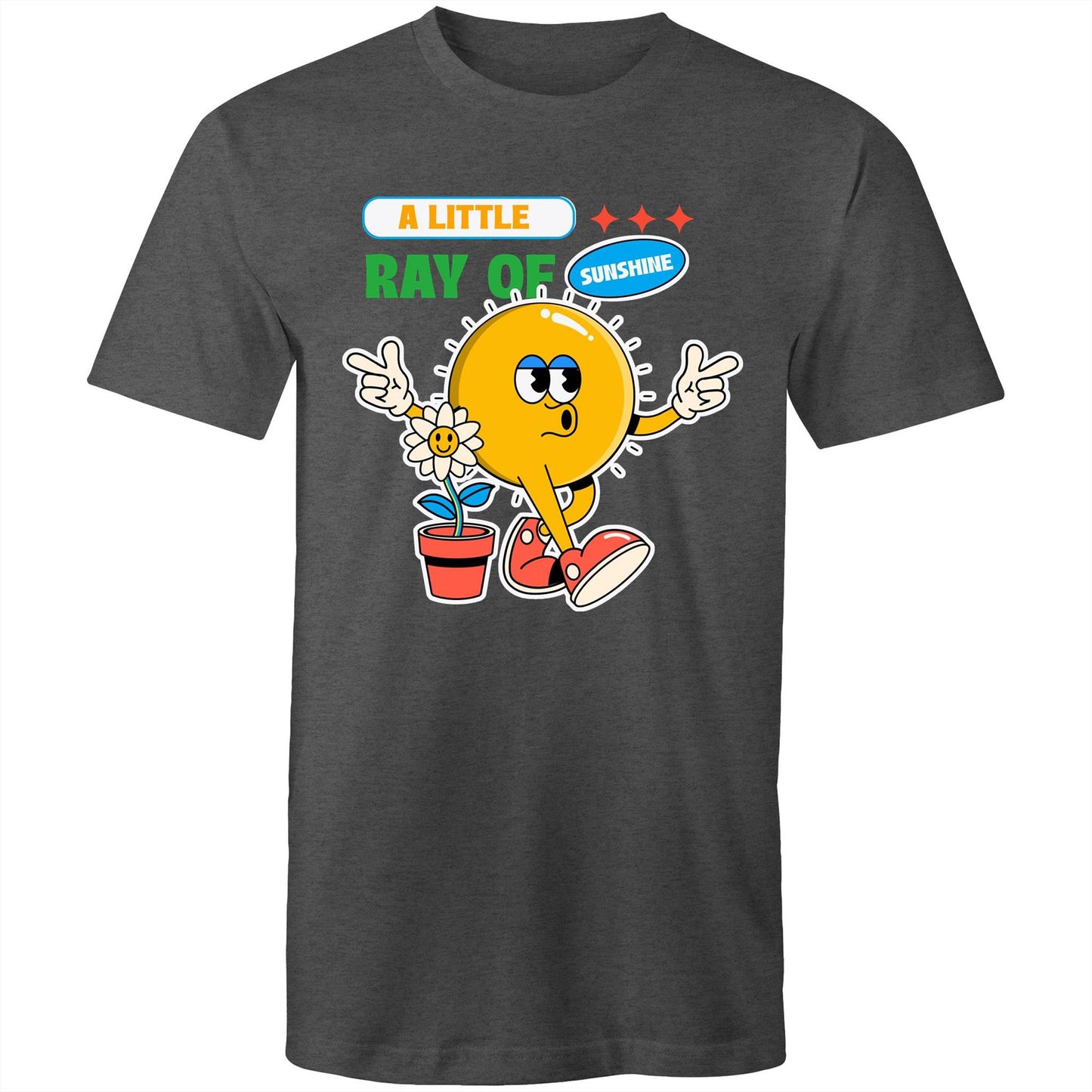 A Little Ray Of Sunshine - Mens T-Shirt Asphalt Marle Mens T-shirt Retro Summer