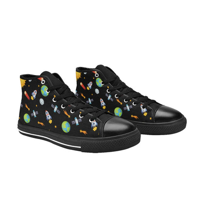 Busy Space - Men's High Top Canvas Shoes