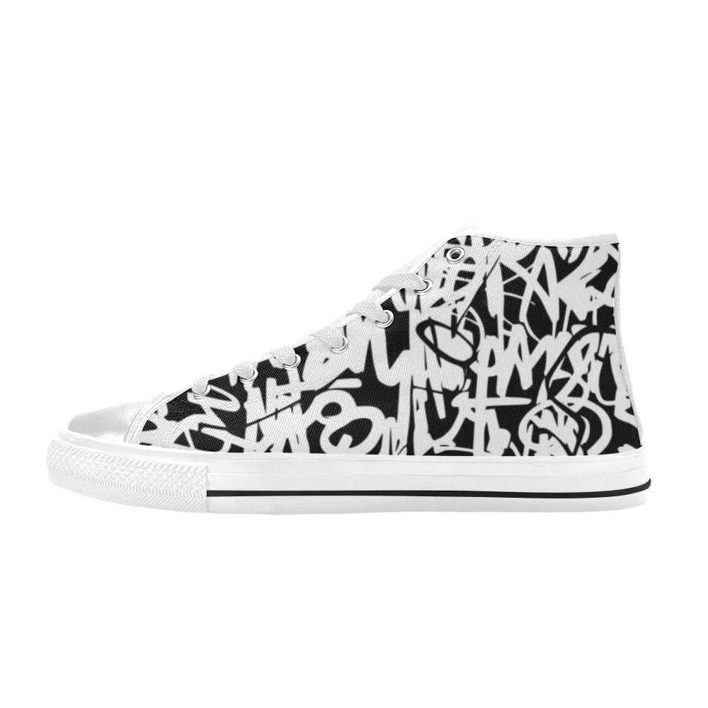 Graffiti - Women's High Top Canvas Shoes