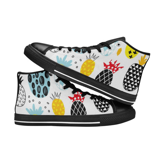 Crazy Pineapples - Women's High Top Canvas Shoes