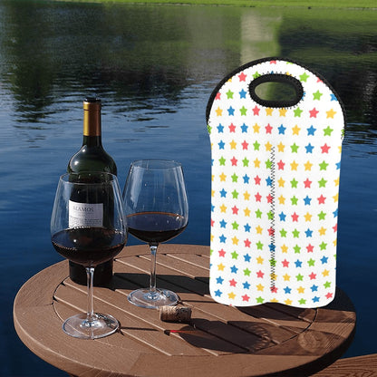 Stars - 2-Bottle Neoprene Wine Bag 2 Bottle Wine Bag Printed Offshore